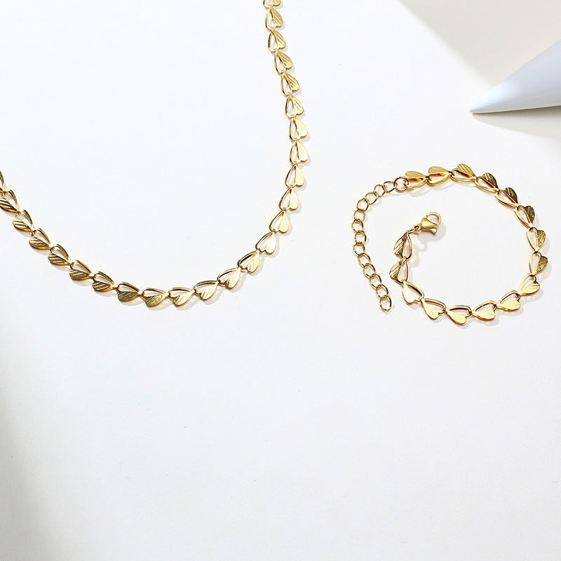 Heart Leaves Chain Bracelets for Women
