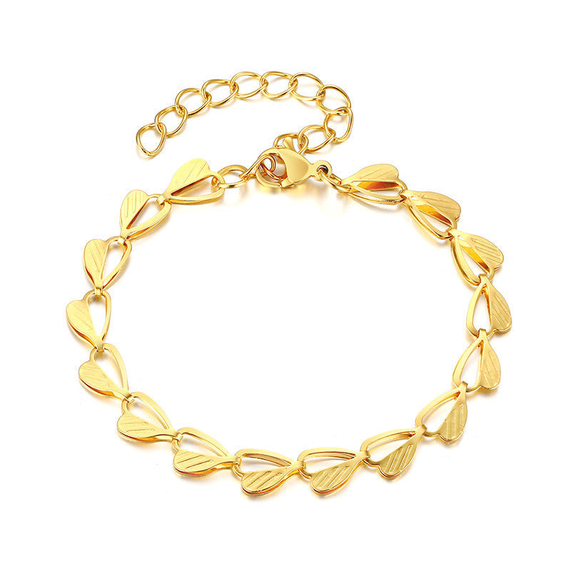 Heart Leaves Chain Bracelets for Women