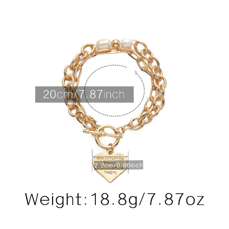 Wholesale Bracelets Pearl Alloy Neutral Chain