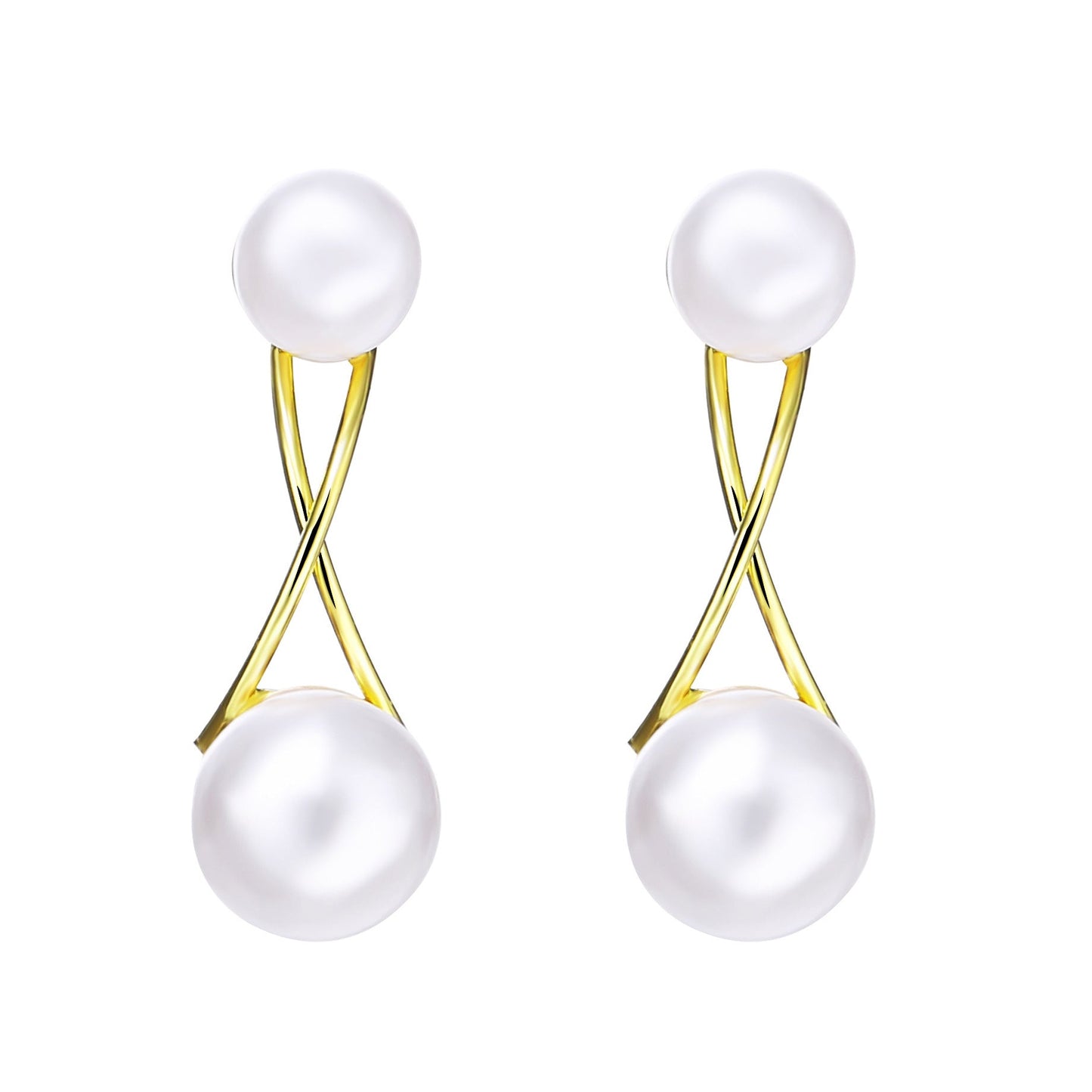 Vintage Pearl Creative Simple Pearl Long Earrings